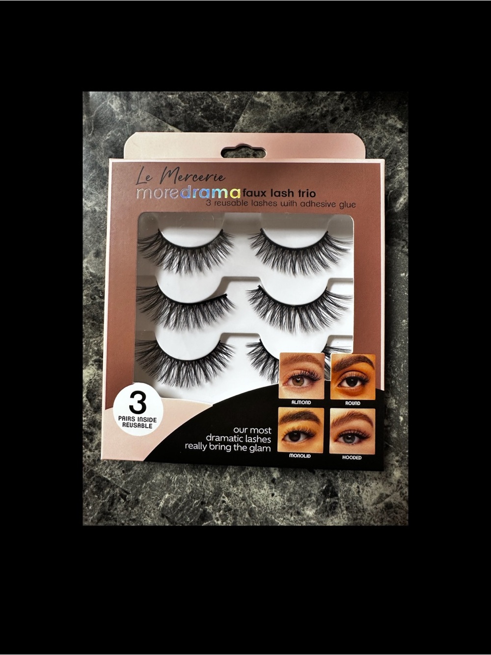 MoreDrama Faux Lash Trio - Black